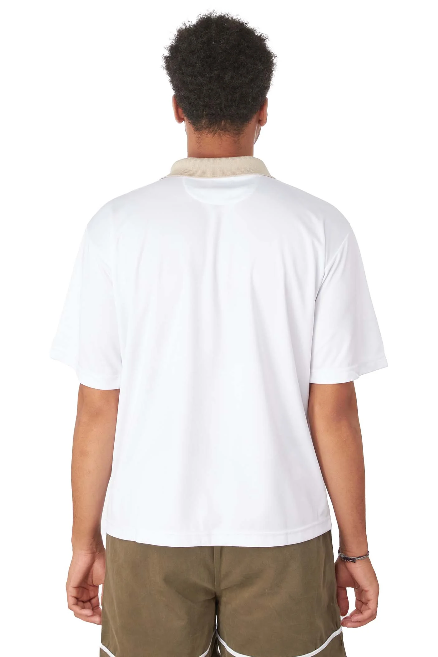 WHIM Mens Micro Poly Pique Golf Shirt 'Light Grey' - Image 3