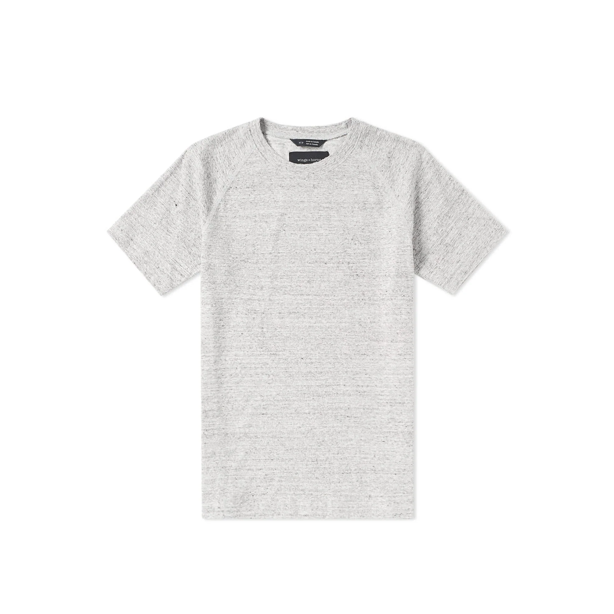 Wings + Horns Base Slub Knit Tee 'Heather Ash'