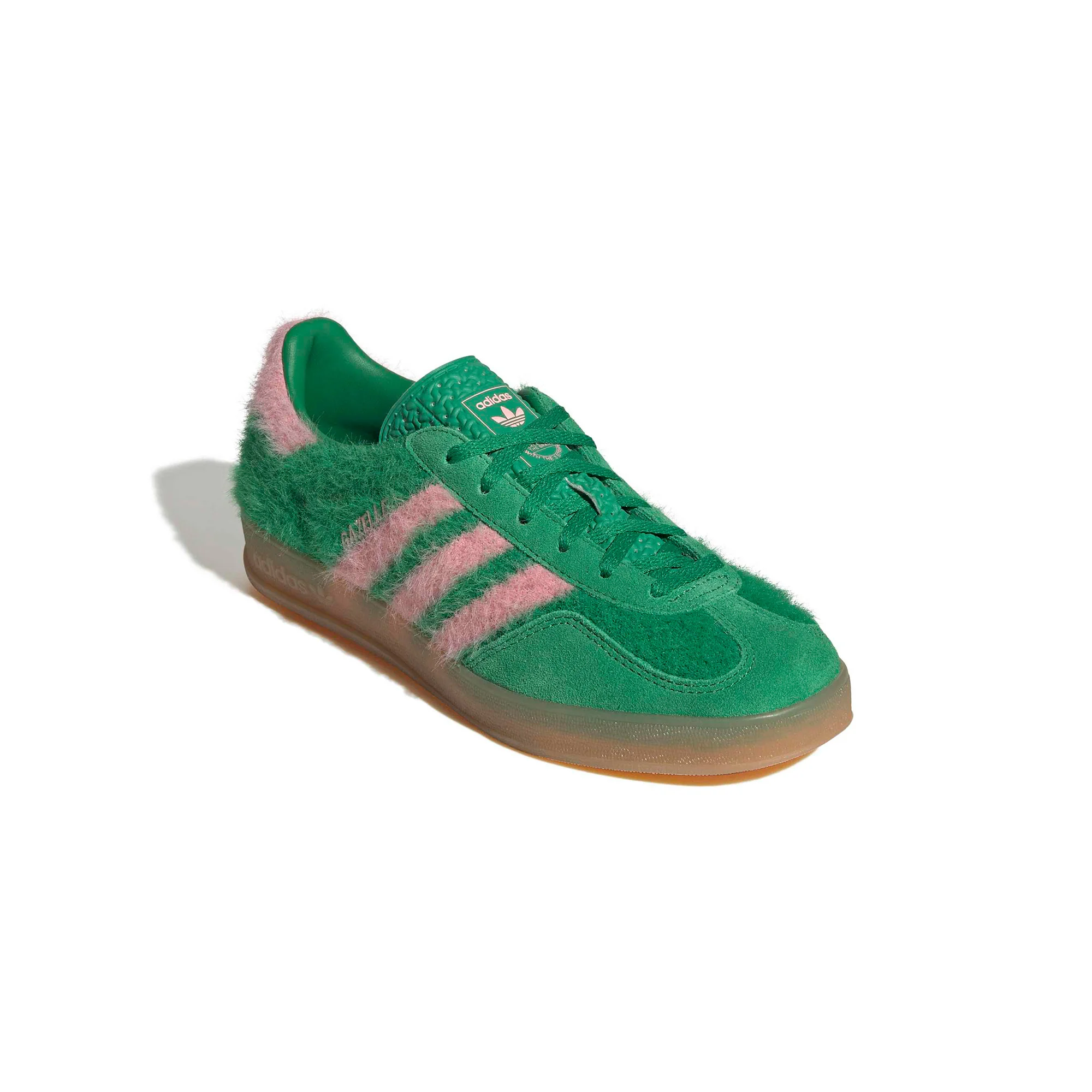Womens adidas Gazelle Indoor 'Green/Glow Pink' - Image 2
