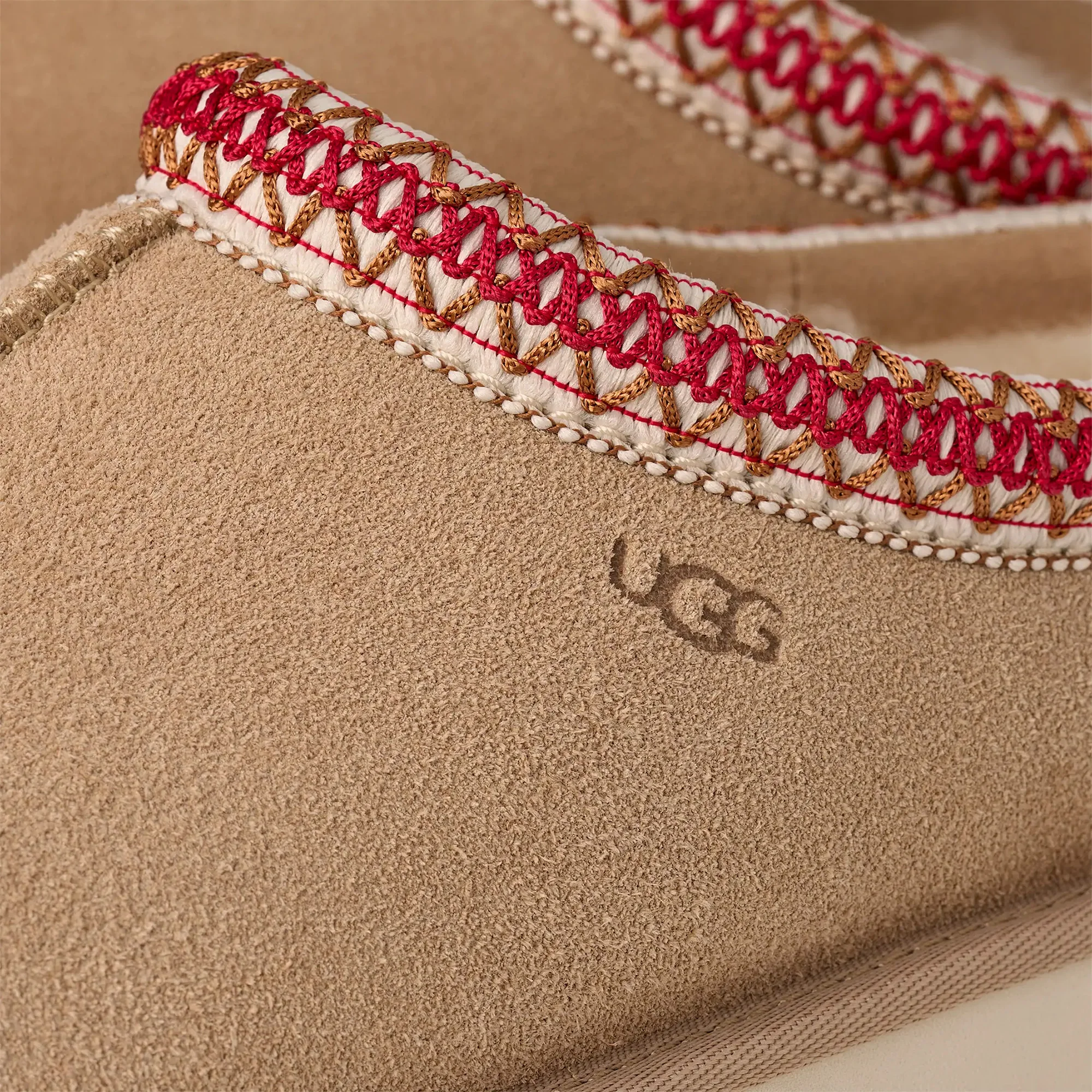 Womens UGG Tasman II 'Sand/Dark Cherry' - Image 4